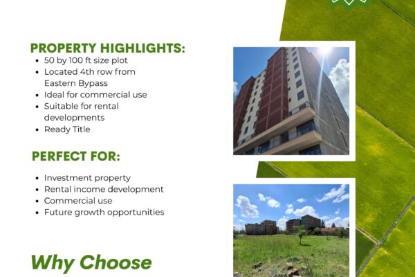 50×100 Prime Commercial Plot for Sale in Kamakis – 4th Row from Eastern Bypass